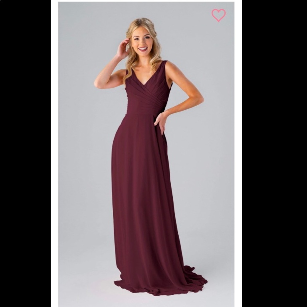 Kennedy Blue Kristen Bridesmaids Dress in Bordeaux